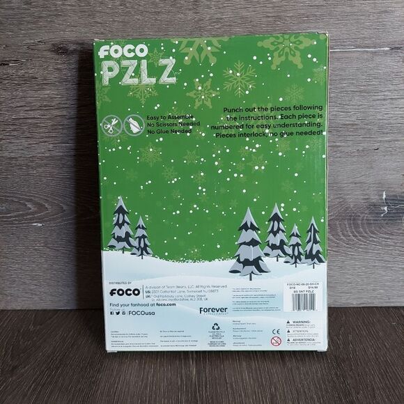 NFL Foco PZLZ 12" Santa 3D Puzzle Christmas Boise State Broncos 53pcs Ages 7+ - Picture 2 of 4